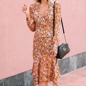 WAYF floral midi